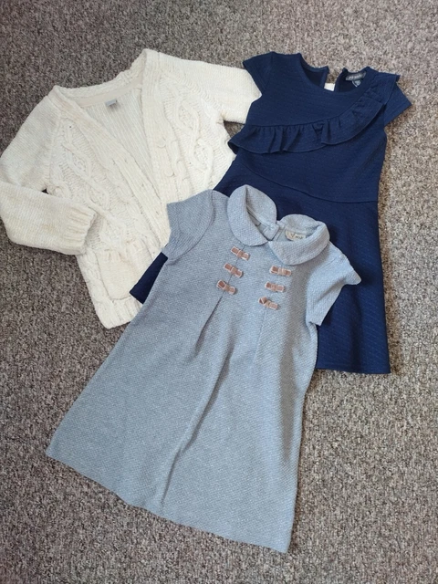 Girls Outfit TU Cardigan And Next/ Primark Dresses Bundle 4-5 Years