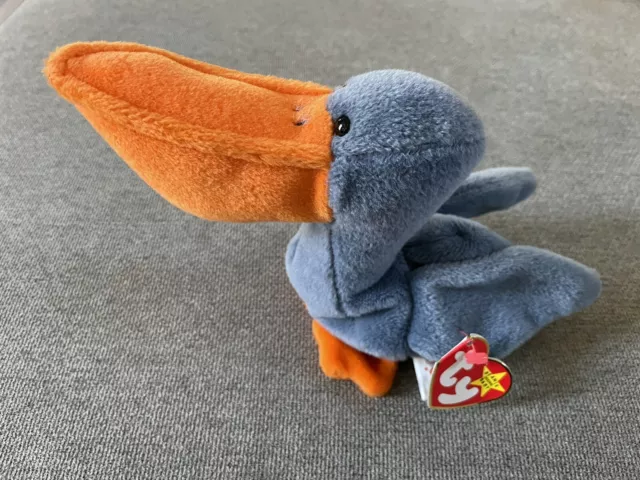 Ty Beanie Baby Scoop The Pelican 1996 W/Tag Rare Retired Vintage Investment!