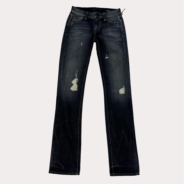 Fidelity Denim Houston Low Rise Straight Leg Jeans Jett Dark Blue 26 NWT ss