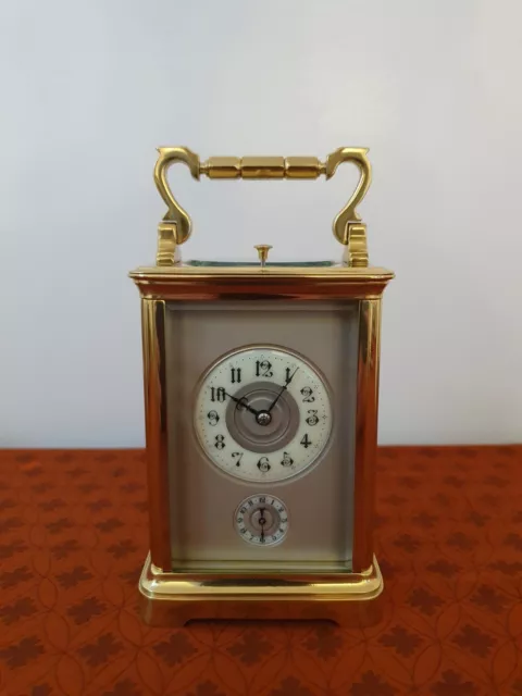 A Fine French Repeating Carriage Clock With Alarm  By Armand Couaillet C1880 Vgc