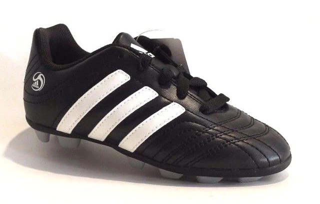 ADIDAS BAMBINI GOLETTO TRX Hg Calcio Scarpe Tacchetti, Nero/Bianco