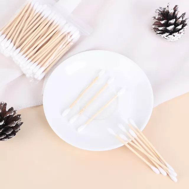 100Pcs Double Head Disposable Makeup Cotton Swab Cotton Buds Daily Cleaning T-wf 4