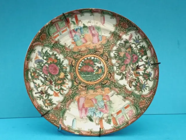 Assiette chinoise ancienne porcelaine Canton Chine