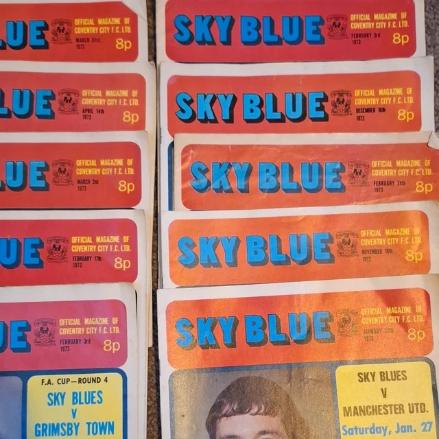 COVENTRY CITY SKY Blue FA Cup 1970s Programme Collection Bulk Lot ...