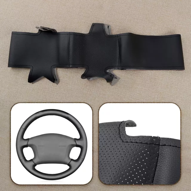 Fit For Toyota Camry 4Runner Corolla Car Black Leather Steering Wheel Cover Wrap