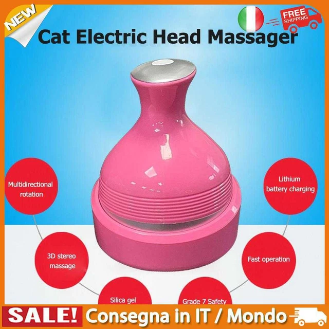 IT USB Head Body Scalp Massager Vibration SPA Cat Pet Massage Brush (Pink)
