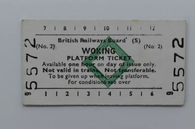 British Railways Board Platform Ticket No 5572 WOKING 14MAY86