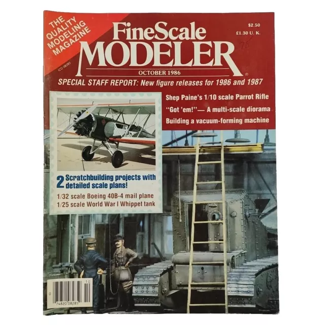 Fine Scale Modeler Magazine Oct 1986 Car Plane Train Model Hobby Vtg Man Cave