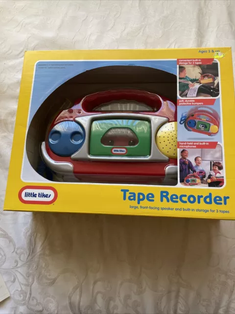 NEW! Vintage Boxed LITTLE TIKES Cassette Player Tape Recorder with Microphone