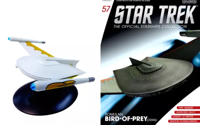 Star Trek ROMULAN BIRD OF PREY (2260s) No. 57 Diecast Starships Collection