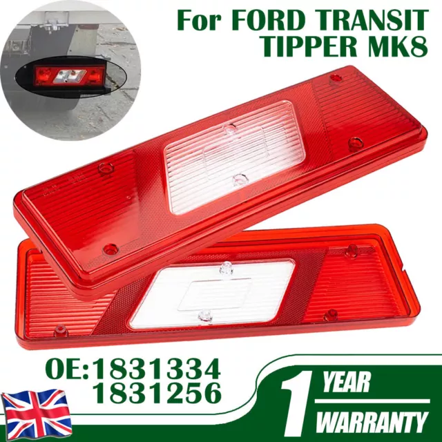 Rear Light Lamp Lens Right & Left Kit For Ford Transit Tipper Mk8 1831334 Uk