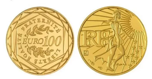 Pièce de 100 Euro Semeuse en Or - 2010 Monnaie de Paris