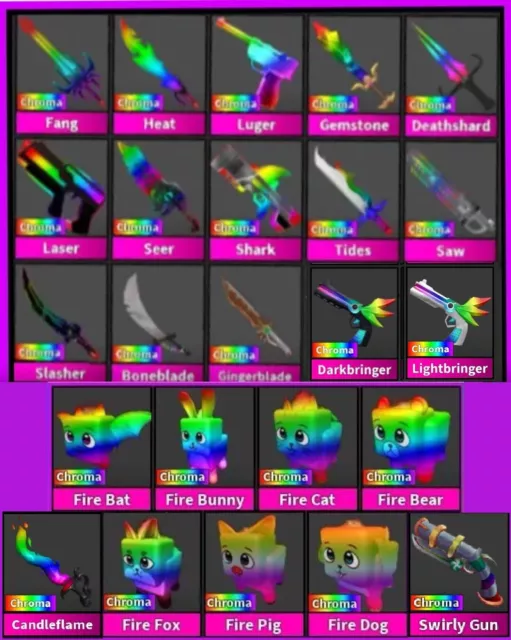 ROBLOX MURDER MYSTERY 2 MM2 Chroma Tides Godly Knife Fast Shipping! $12.99  - PicClick