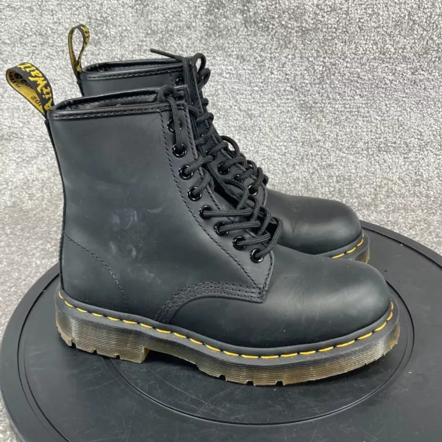 Dr Martens Boots Womens Size 6 us 1460 Slip Resistant Work Black Leather