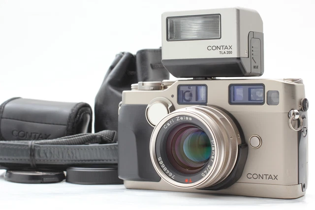 [N MINT] Contax G2 Rangefinder 35mm Film Camera 45mm f/2 Lens TLA200 Flash JAPAN