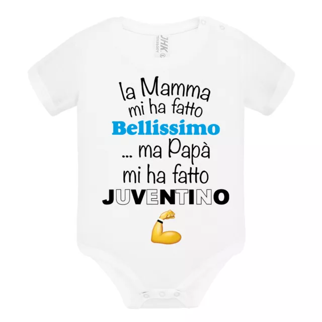 BODY NEONATO JUVENTUS Idea Regalo per bimbo divertente