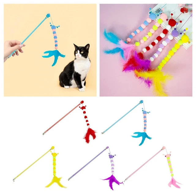 10 Pezzi Giochi Per Gatti Interattivi - Con Piume, Campana E Ventosa - Foto 2