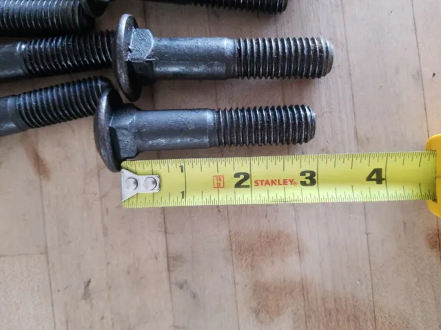 Antique / Vintage NOS 12 Carriage Bolts 3 inch x 5/8-11