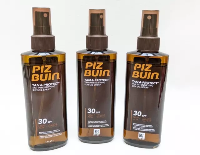 Piz Buin Tan & Protect Sun Oil Spray SPF15 - 150ml PACk of 3