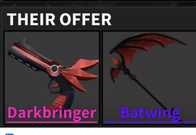 BATWING X 5❤️ FAST DELIVERY!!!❤️ MM2 FIVE ANCIENT SCYTHES ROBLOX