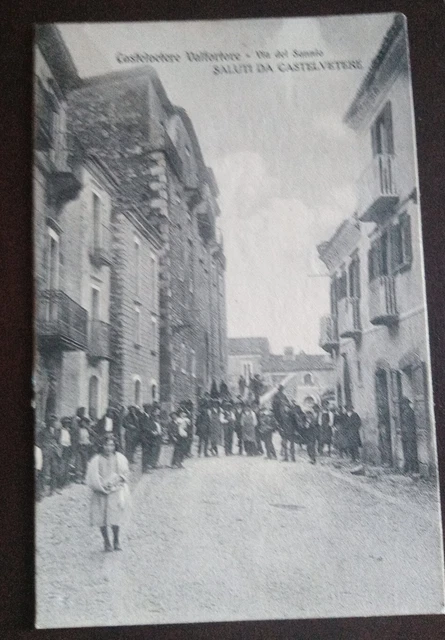 1928 Castelvetere Valfortore (Benevento) - via del Sannio - costumi locali