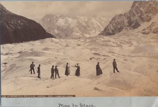 Photo Vintage France, La Mer De Glace (Chamonix) - Tirage Citrate Vers 1900 - 6x9 Cm