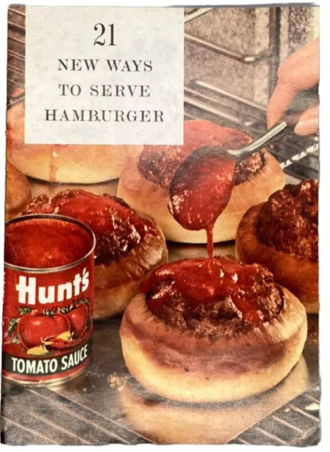 Vintage Hunt's Tomato Sauce Hamburger Recipe Booklet - Hunt Foods - Fullerton CA