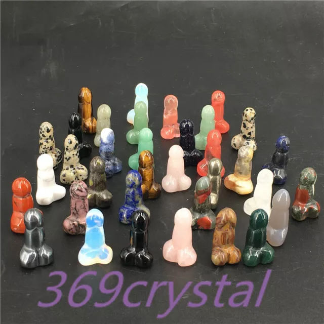 A lot of Natural mini Small Penis Quartz Crystal Massage Wand Healing wholesale