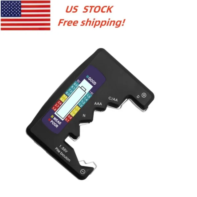 Battery Tester LCD Display Digital Universal Battery Checker for AAA AA C D 9V