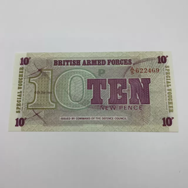 10p British Armed Forces Ten Pence Uncirculated Collectors Banknote UNC NEW