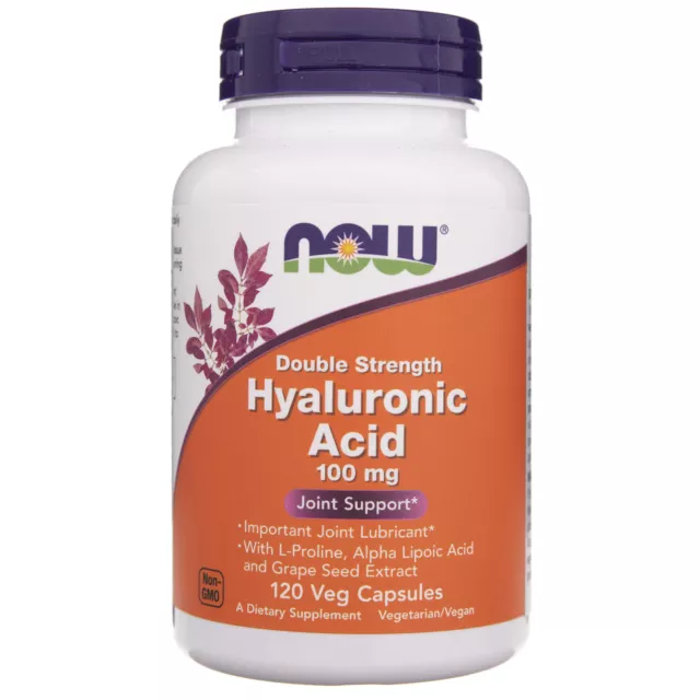 Now Foods Acide hyaluronique 100 mg, 120 capsules