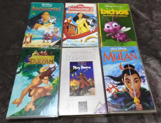 Lote De 6 Peliculas Disney En Vhs