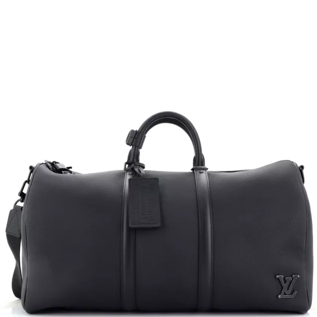 Louis Vuitton NBA S1 Black Keepall Bag Black Leather 50 – Luxe Collective