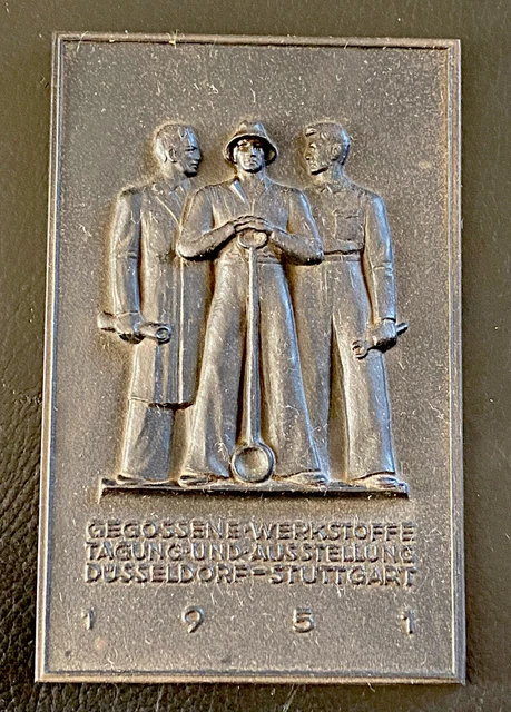 Antigua placa de hierro fundido Buderus - materiales fundidos Düsseldorf-Stuttgart 51