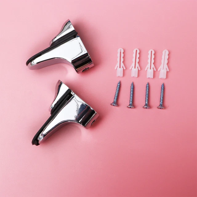 2 Pcs Schwerlast-Klemmregalclip Verstellbarer Ständer Silver