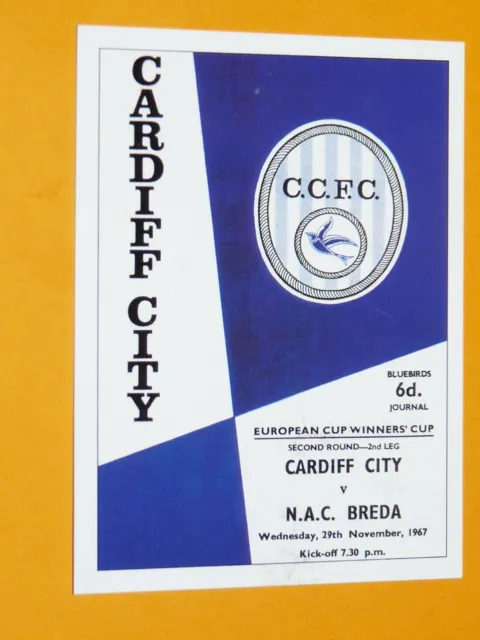 Sporting Profile Card Football 2005 Europe Cardiff City 1967 Nac Breda