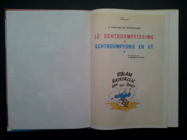 Le Schtroumpfissime  Payo  1984 Dupuis  2 Histoires de Schtroumpfs 2