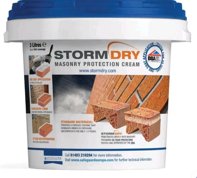 Stormdry 3Ltr crema protettiva muratura.