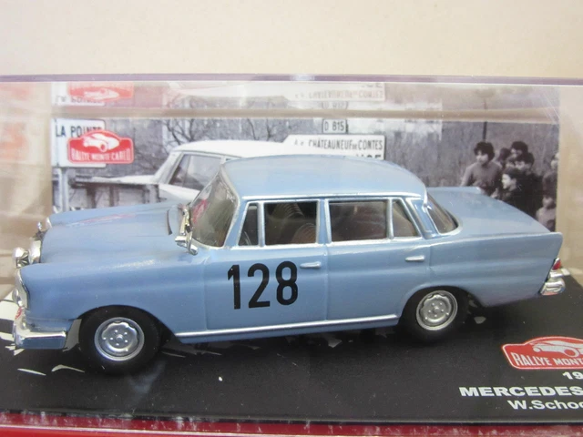 MERCEDES 220SE RALLYE MONTE CARLO 1960 1/43 IXO SCHOCK