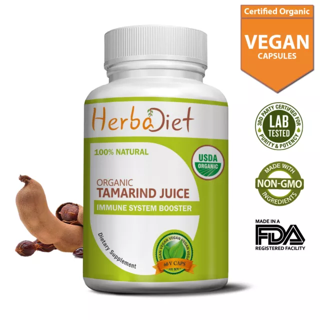 Organic Tamarind Juice Powder Capsules Immune System Booster Tamarindus Indica
