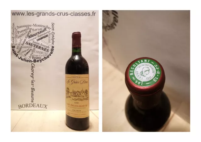 Château la Grâce Dieu 1989 - Saint-Emilion Grand Cru - 1 x 75 cl - Rouge