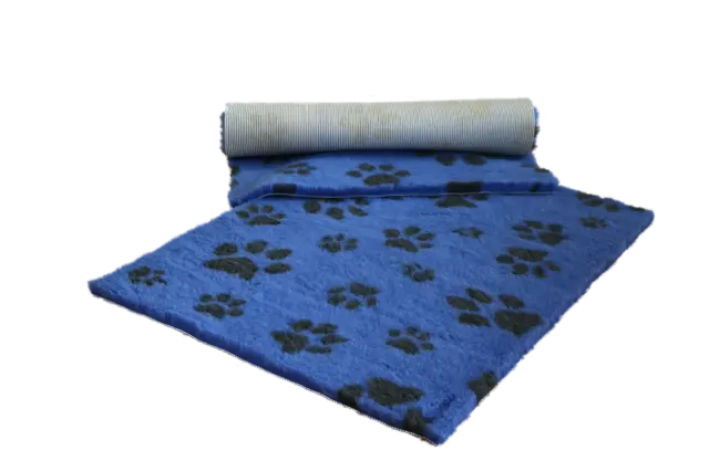 VETFLEECE Pila antideslizante profunda lana veterinario cama rollo perro gato patas azules carbón