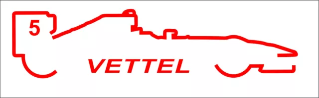 Sebastian Vettel Decal Sticker Ferrari F1 Formula 1  X1