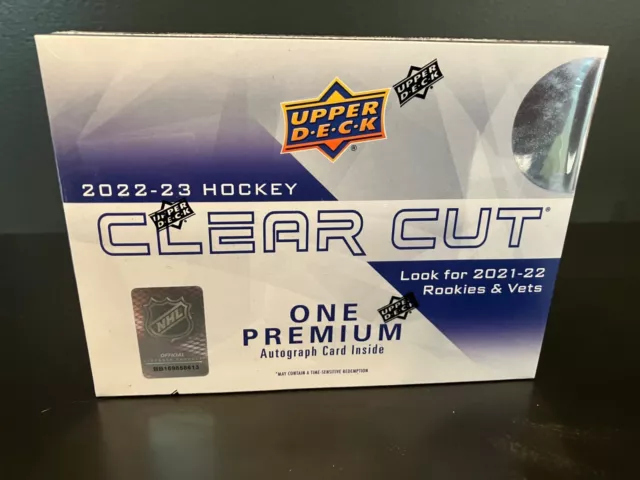 2022-23 Upper Deck Clear Cut Hockey Unopened Hobby Box - Factory Sealed!