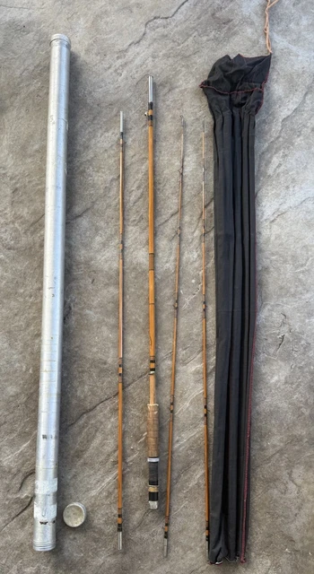 VINTAGE BAMBOO FLY rod, Freeport Maine Rare Piece With Wrap And