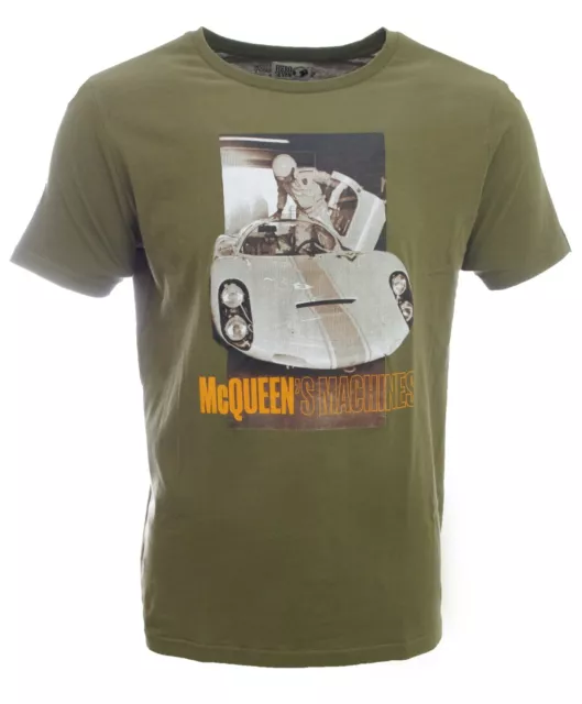 Hero Seven tee shirt Steve Mc Queen Machine homme Kaki shadow H22113