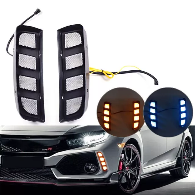 LED DRL Tagfahrlicht Nebelscheinwerfer mit Blinker Für Honda Civic 2016-19 TYP R