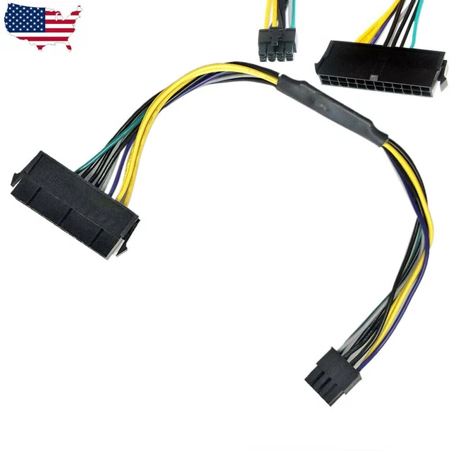 24 PIN TO 8 Pin ATX Power Supply Adapter Cable for DELL Optiplex PC