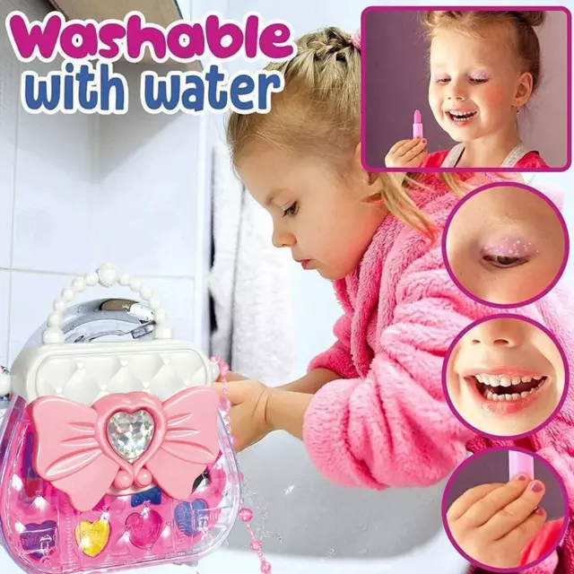 NEW Girls Make Up Set Makeup Kit For Young Kids Toy Washable Gift Children O1H8