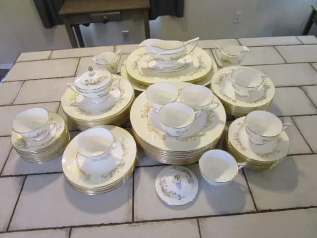 Lot of Ten Minton GOLD PANDORA Luncheon Plates 8 7/8 inch